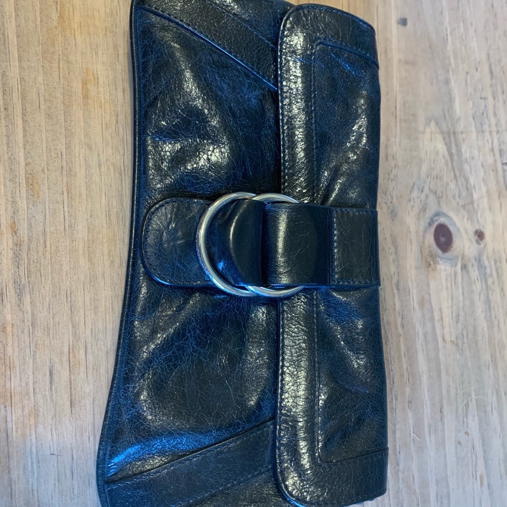 Black Hobo Clutch with Strap